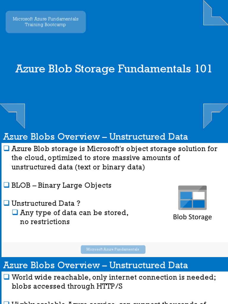 3.1 5.3 Azure Blob Storage Fundamentals 101 | PDF | Microsoft Azure ...
