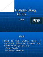 Data Analysis Using SPSS T-Test