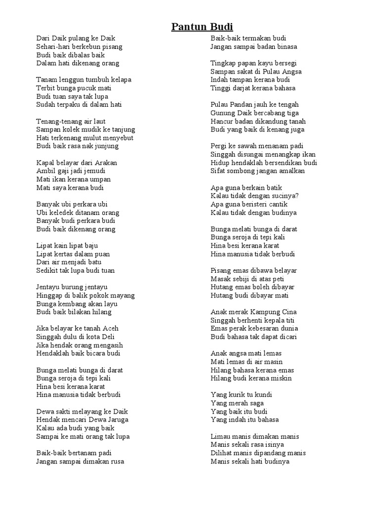 Pantun Budi Pdf