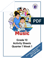 Grade 10 Activity Sheets Music 20th Century
