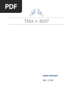 TMA 1-B207: Aman Hussain Bba - Iii Sem