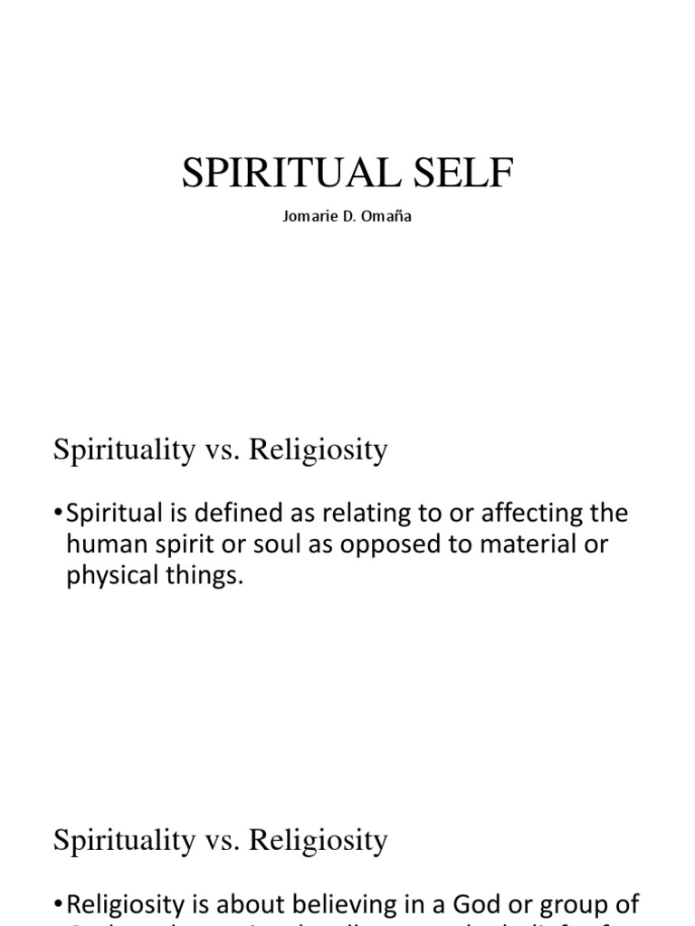 Understanding Spiritual Self and Care | PDF | Spirituality | Soul