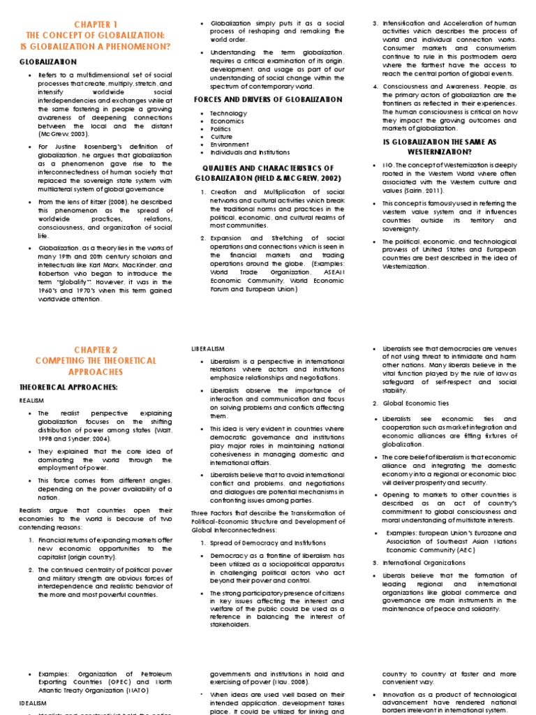 Understanding Globalization Dynamics | PDF | Globalization | Economics