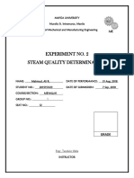 Pdfcoffee.com Experiment No 2 Steam Quality Determination Grade PDF Free