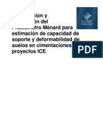 Implantación Calibración Presiónometro Ménard Estimación Capacidad Soporte Deformabilidad Suelos Cimentaciones Proyectos ICE