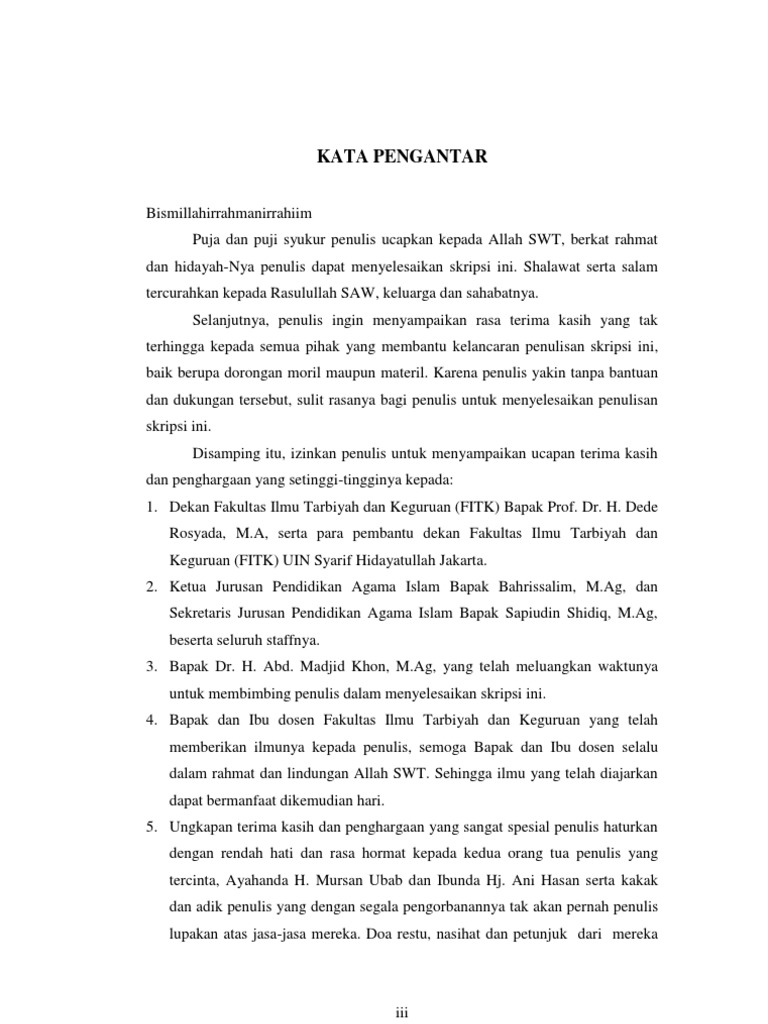 Kata Pengantar Skripsi Pdf