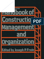 Frein J., Handbook of Construction Management and Organization, 2nd Ed, 1980