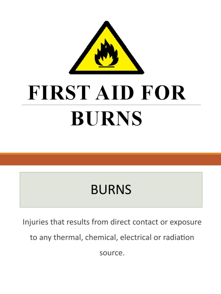 First Aid Guide for Burn Injuries | PDF | Self-Improvement | Wellness