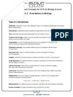 Definitions and Concepts For OCR (A) Biology A-Level: Topic 2 - Foundations in Biology