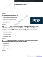 Customer Relationship Management (CRM) Solved Mcqs Set 1