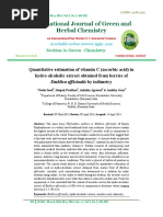 Quantitative estimation of vitamin C (ascorbic acid) by Iodimetry