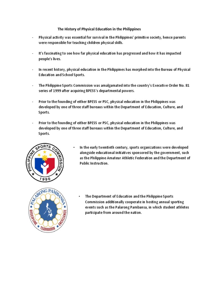 History of Physical Education in the Philippines | PDF | Religion ...