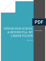 Senior High School & Beyond Pla: My Career Folder: (Document Subtitle)