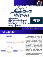 Introduction To Mechanics: Mech 211: Statics of Rigid Bodies