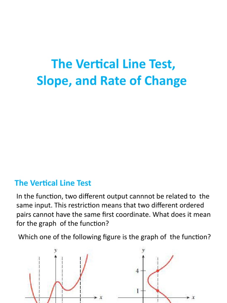 Vertical Line Test and Slope Basics | PDF | Function (Mathematics ...