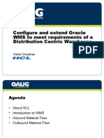 Configure and extend Oracle WMS to meet requirements of a Distribution Centric Warehouse