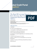 The Basel III Leverage Ratio Is A Raw Measure, But Could Supplement Risk-Based Capital Metrics