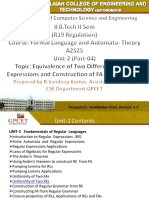 Unit2 Part4 - Equivalence of 2 RE and Construction of FA For RE