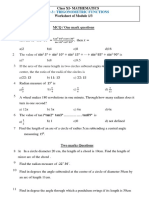 Chapter-3: Trigonometric Functions: MCQ / One Mark Questions