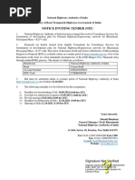 Notice Inviting Tender (Nit) : Signature Not Verified