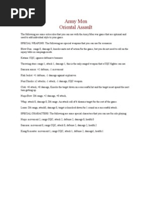 oriental assault