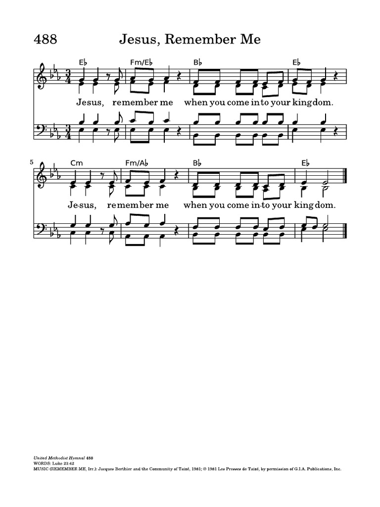 Jesus Remember Me PDF