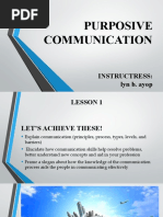 Purposive Communication: Instructress: Lyn B. Ayop