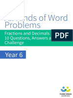 All Kinds of Word Problems On Fractions and Decimals - Year 6