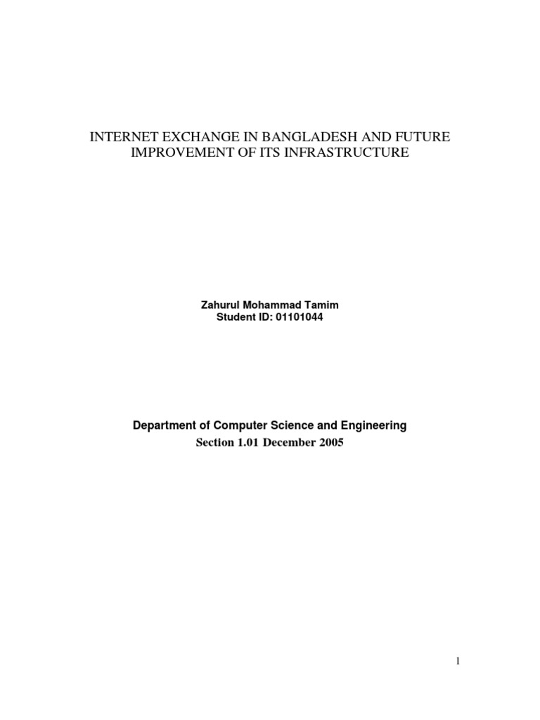 Bangladesh Internet Exchange Analysis | PDF | Routing | Internet ...