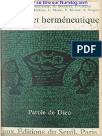 Exégèse Et Herméneutiques