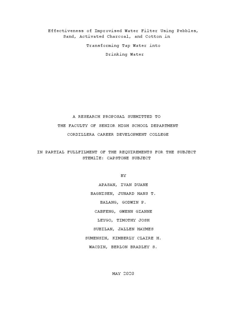 Capstone PDF Water Purification Filtration