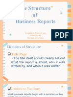 Structure of Business Reports 