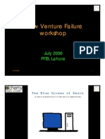 New Venture Failure Workshop: July 2006 PITB, Lahore