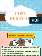 Cost Behavior: Prepared By: Group 1-3fme
