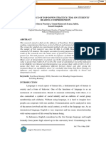 The Influence of Top-Down Strategy (TDS) On Students' Reading Comprehension Dwi Darsa Prasetyo, Ummi Khaerati Syam, Saiful, Ismail Sangkala