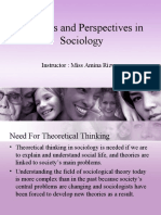 Theories and Perspectives in Sociology: Instructor: Miss Amina Rizwan