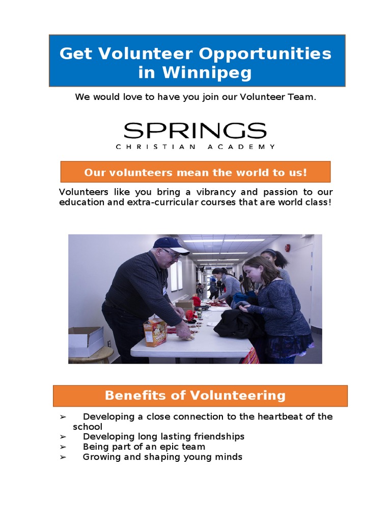 volunteer opportunities winnipeg