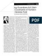 Unshackling Guardians Ad Litem From the Constraints of Florida Hearsay Rule ANASTASIA GARCIA ESQ.