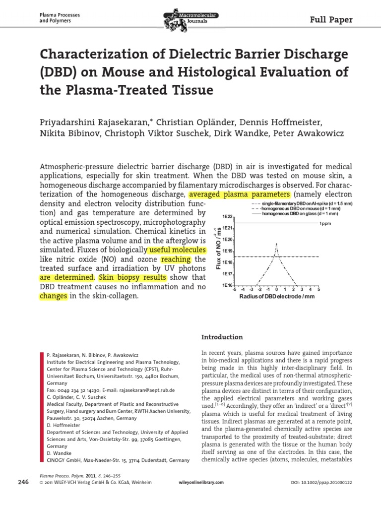 Characterization of Dielectric Barrier Discharge | PDF | Gases | Plasma ...