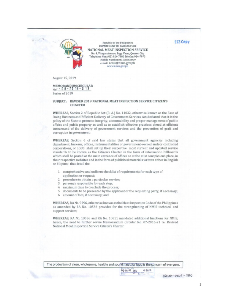 NMIS: Meat Inspection and Certification Guide | PDF | Hazard Analysis ...