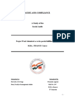 Audit and Compliance: Project Work Submitted As To The Partial Fulfillment of The M.BA.-FINANCE Course
