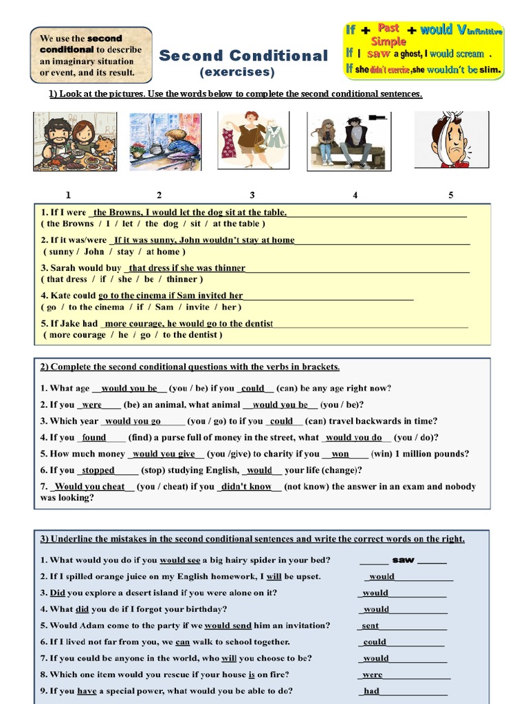 Second Conditional Exercises and Activities | PDF | Poetry | General ...