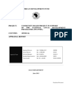 Senegal – Community Roads Project in Support of the National Development Programme PPC-PNDL - Appraisal Report