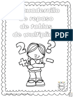 Cuadernillo para repasar las tablas de multiplicar