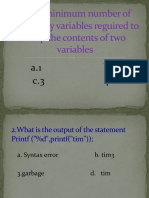 The Minimum Number of Temporary Variables Reguired To Swap The Contents of Two Variables