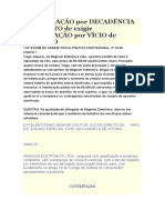 Contestação Por Decadência Do Direito de Exigir Indenização Por Vício de Produto