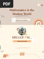 Mathematics in The Modern World