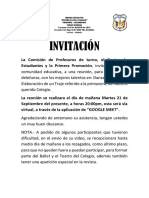 Invitaci N 21 de Septiembre