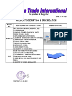 Importer & Supplier: Model NO.: Berif Description & Specifications Reference Picture Two Function Manual Hospital Bed