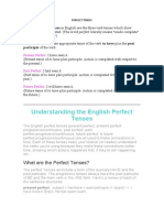 Understanding The English Perfect Tenses